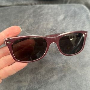 Ray ban sunglasses plum colored have original lens.